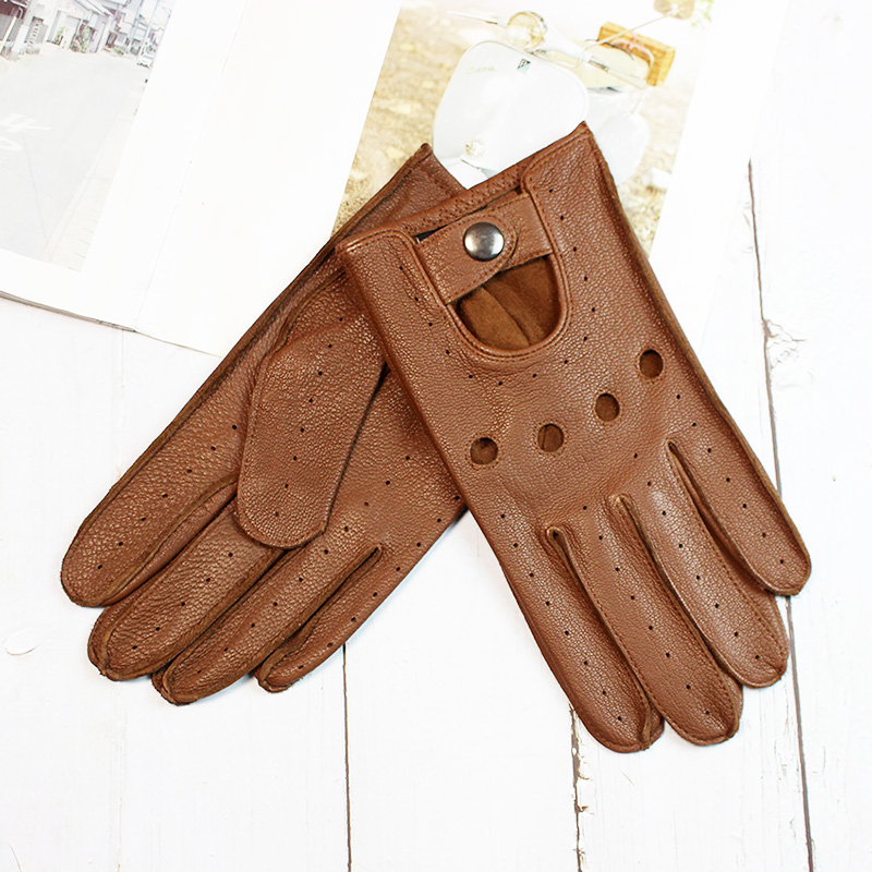 Leather Driving Glove - Sommer Fahren Hirschleder Vollfinger Lederhandschuhe für
