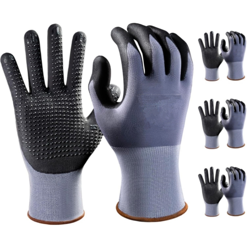 Nitrile Mechanic Glove - Mikroschaum-Sicherheitsarbeitshandschuhe, Nylon-Nitril-beschichtet, rutschfester Griff, nahtlose Strick-Schutzhandschuhe