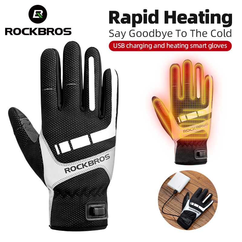 Heat Resistant Glove - ROCKBROS Beheizter Winterhandschuh, Fahrradhandschuhe, USB, elektrisch,