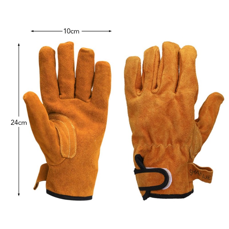 Heat Resistant Glove - Hitzebeständige, flammhemmende Grillhandschuhe aus Rindsleder für