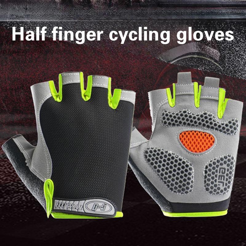 Workout Glove Gym - Unisex Halbfinger-Fahrradhandschuhe Rutschfest Stoßdämpfend Atmungsaktiv Sommer