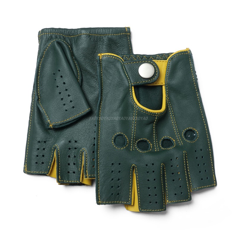 Leather Driving Glove - Hochwertige 2026 Neue Halbfinger-Herrenhandschuhe aus Echtem