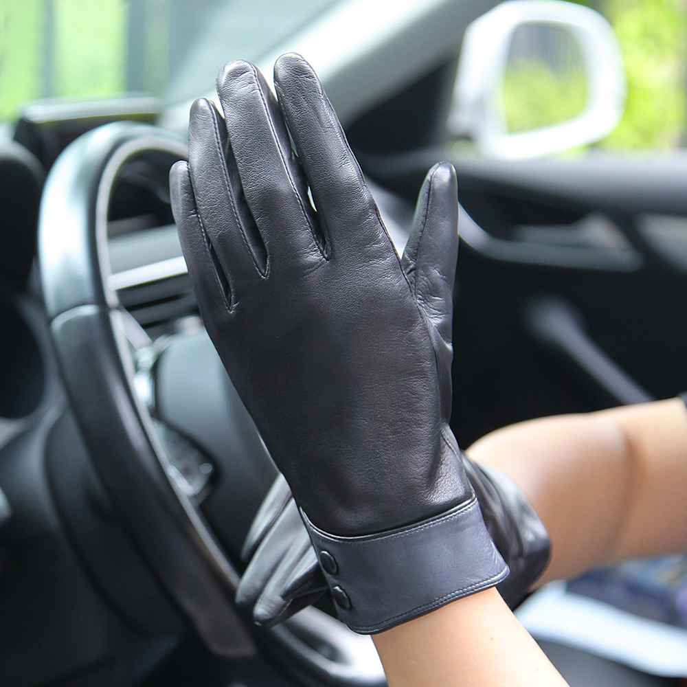 Mode Schwarz Echt Leder Handsc – Wool Glove Lined Bewertung und Preis