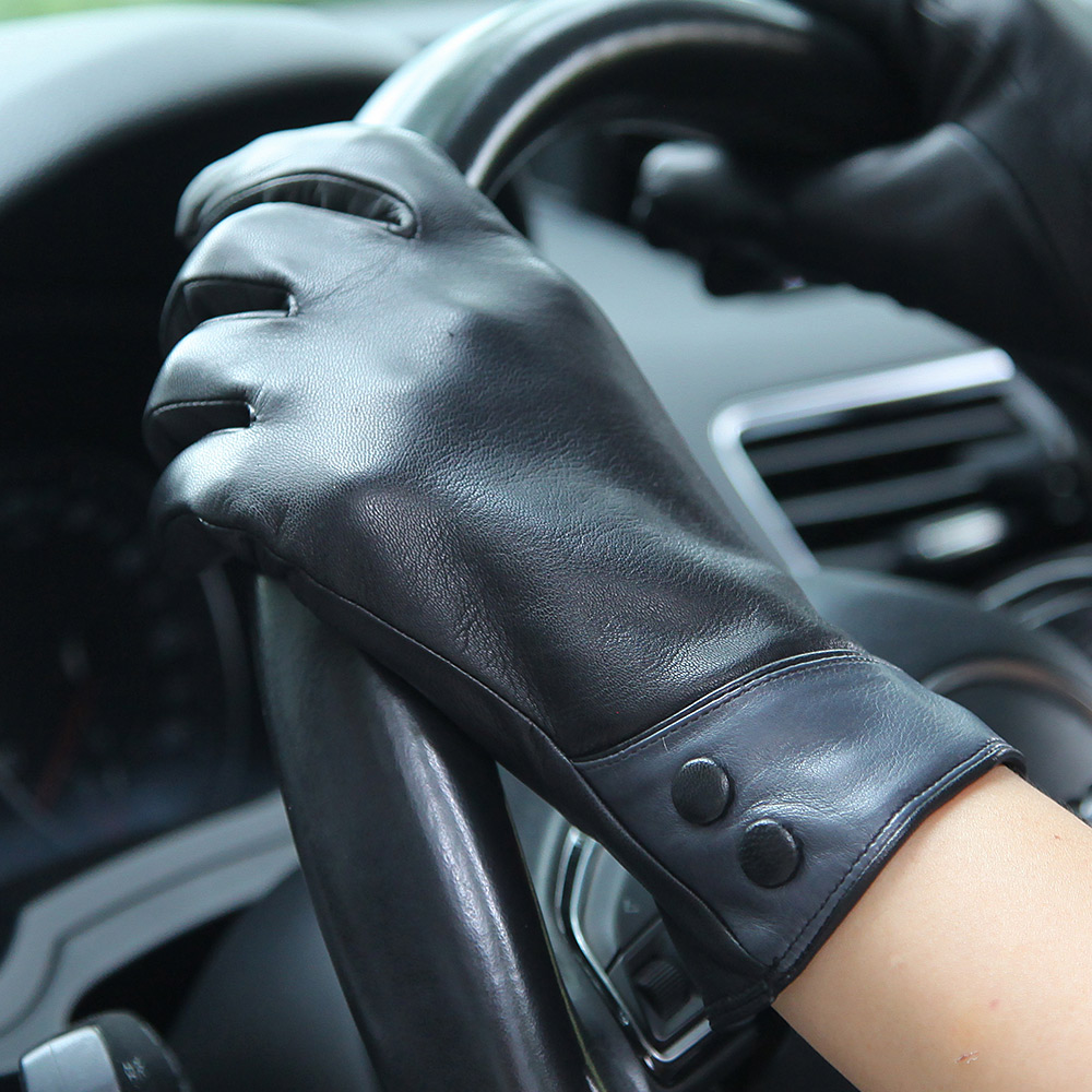 Mode Schwarz Echt Leder Handsc – Wool Glove Lined Bewertung und Preis
