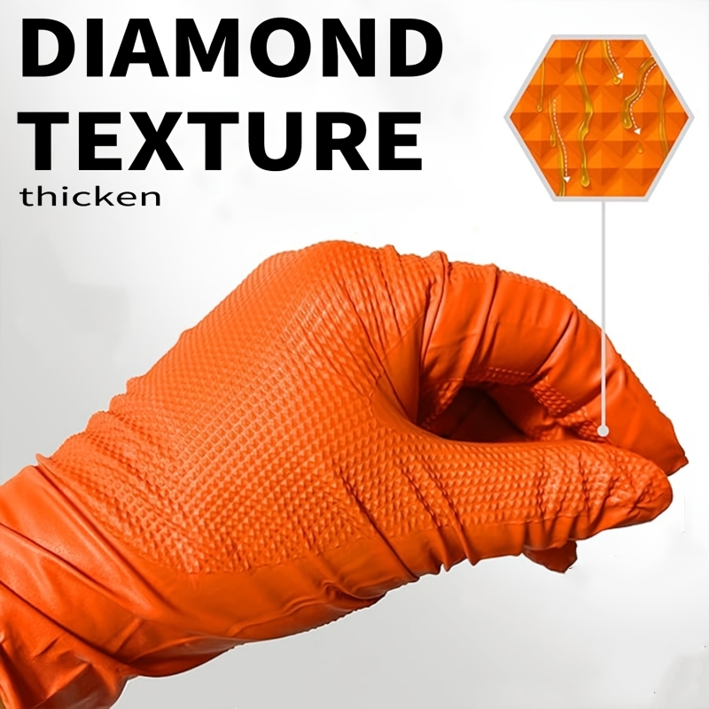 Hochbelastbare orangefarbene N – Nitrile Mechanic Glove Bewertung und Preis