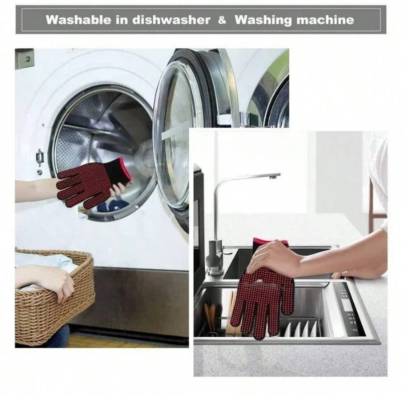 1 Paar rutschfeste Silikon-Gri – Oven Mitt Silicone Bewertung und Preis