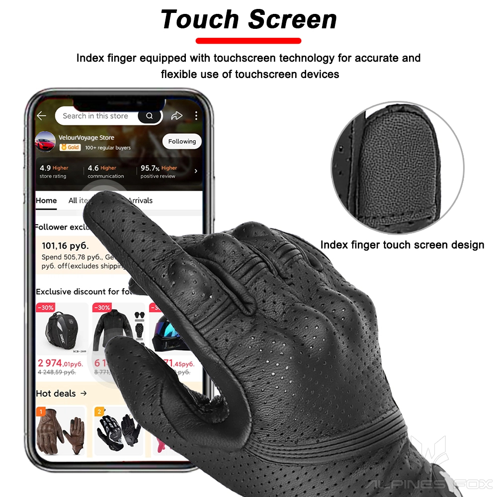 Unisex-Motorradhandschuhe aus  – Motorcycle Glove Knuckle Bewertung und Preis