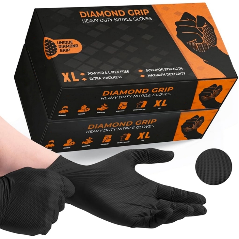 Schwarze, robuste Nitril-Einwe – Nitrile Mechanic Glove Bewertung und Preis