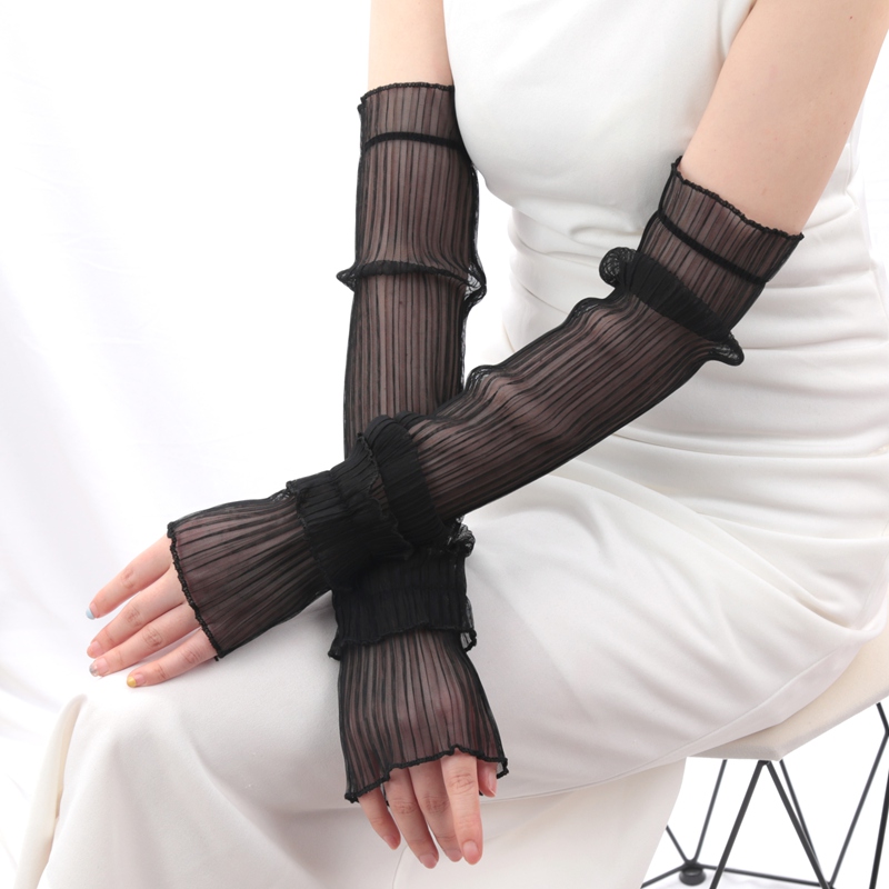 1 Paar Eisseide mit langen Ärm – Fingerless Glove Knit Bewertung und Preis
