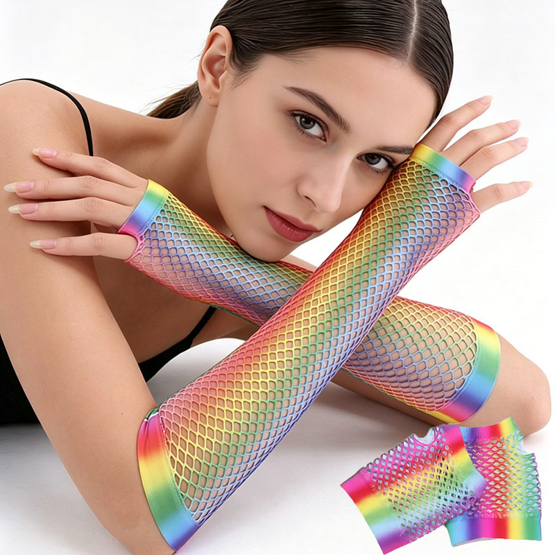1 Paar Damen Lange Netz-Handsc – Fingerless Glove Knit Bewertung und Preis