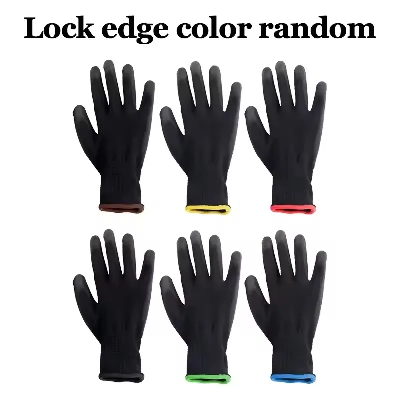 6/12/18PCS Schwarz PU Beschich – Nitrile Mechanic Glove Bewertung und Preis